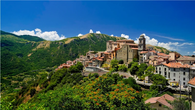 View of Città Sant'Angelo old town in Italy