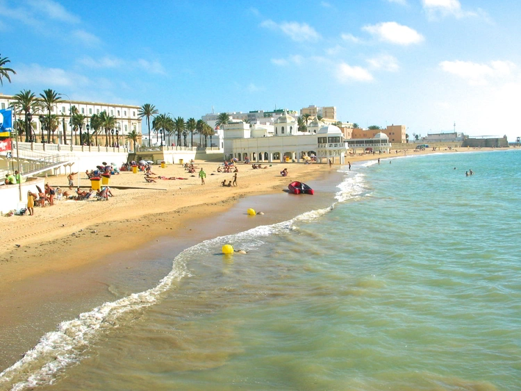 Beach in Cadiz, Andalusia, Spain.