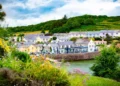 View of the seaside town of Dunmore East, County Waterford, Ireland.