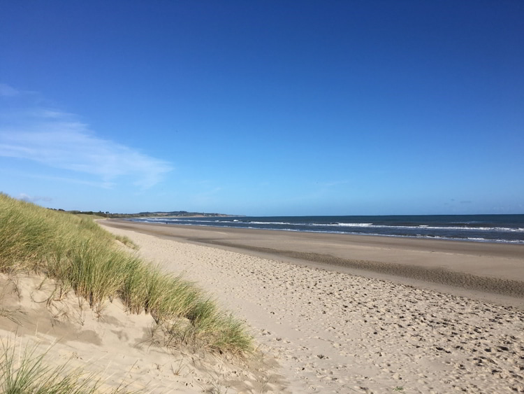 A white sand beach in Ireland's Copper Coast