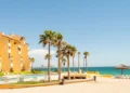 Hotels and pristine sandy beach in Puerto Penasco, Mexico