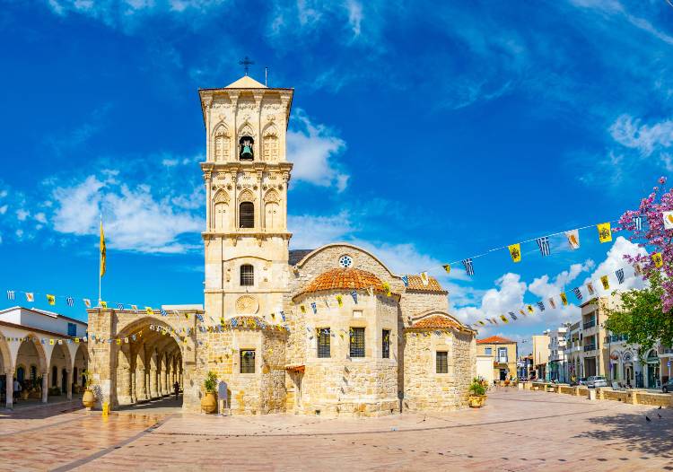 Life in Larnaca, Cyprus. Church of Saint Lazarus in Larnaca