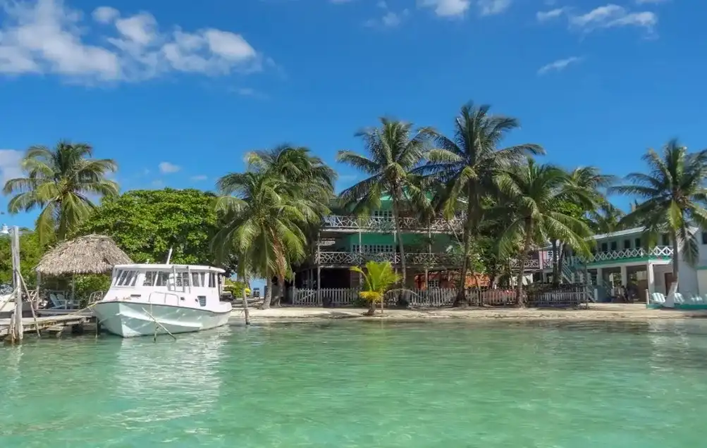 a boat in belize coast