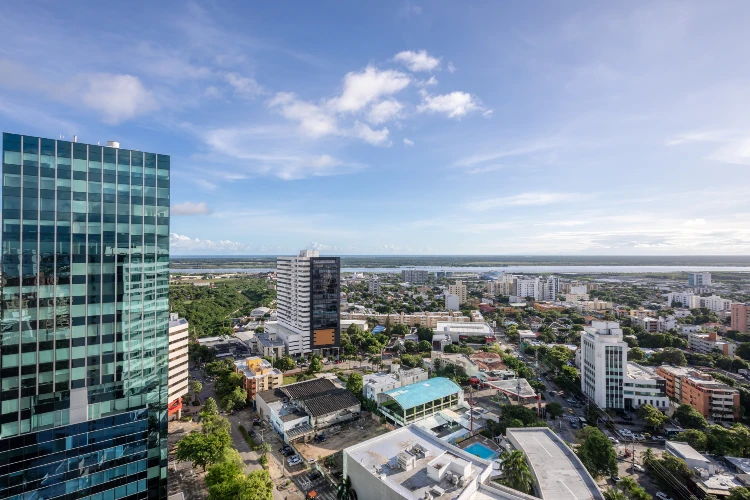 Panoramic view of the city of Barranquilla Colombia
