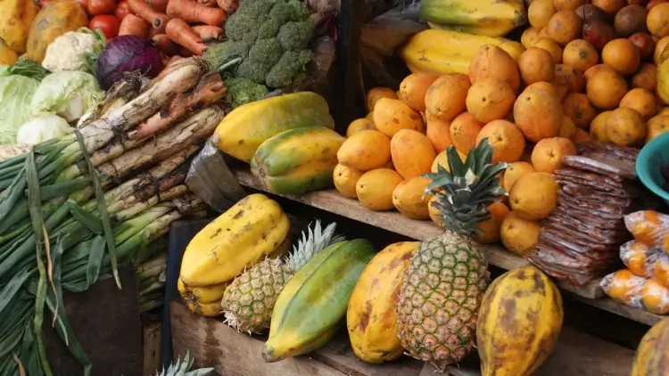 Fruits on a market in Ecuador