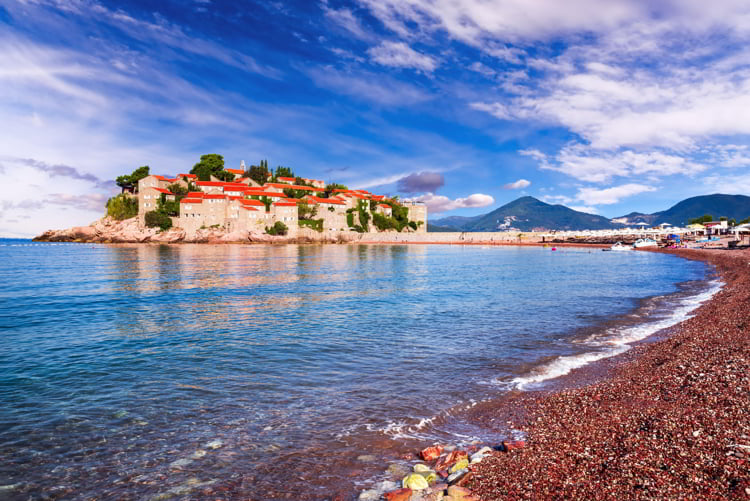 Sveti Stefan Island in Budva, Montenegro