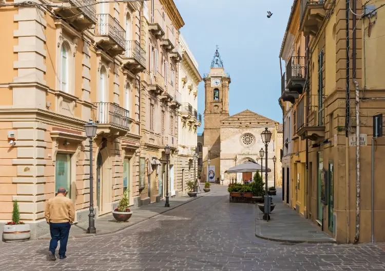 Vasto village overlooking the Adriatic sea in Abruzzo, Italy