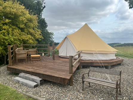 One of Esprit de Gascogne’s tipis for rent