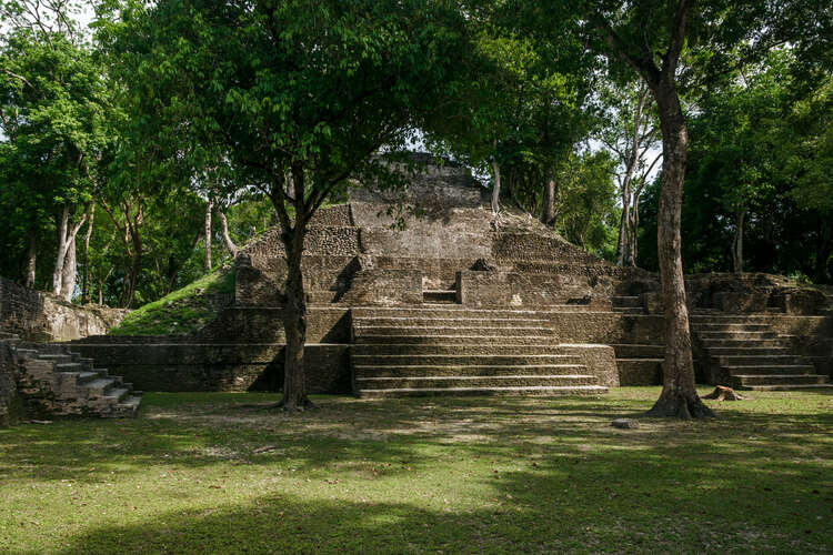 Ruins of Cahal Pech in San Ignacio, Belize.
