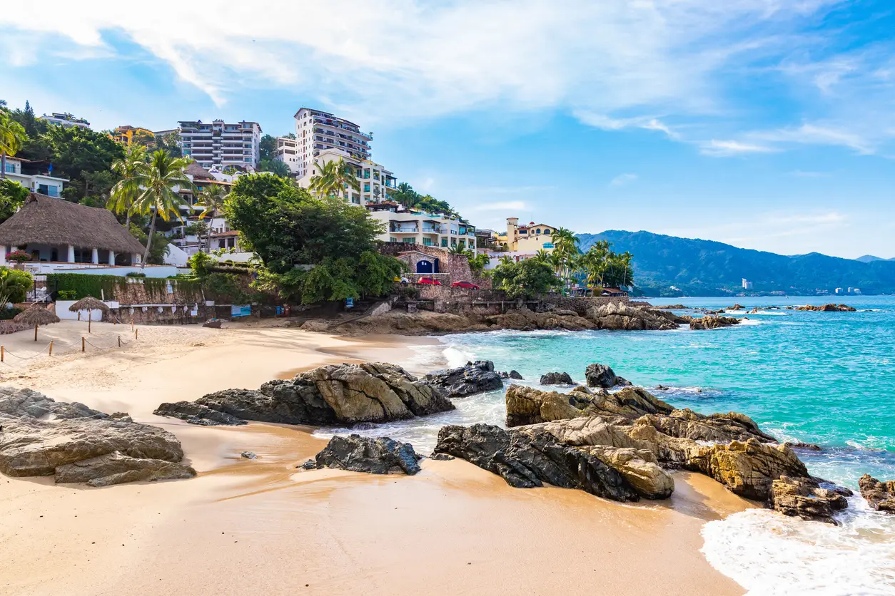 Beautiful morning at Conchas Chinas beach, Puerto Vallarta, Mexico