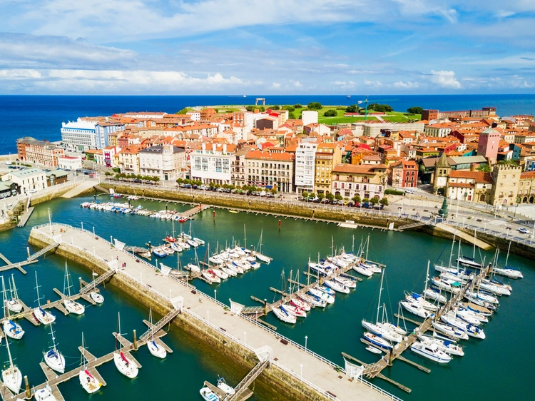 Gijon Marina in Asturias, Spain