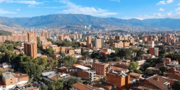 Sunny view oif Medellin, Colombia.