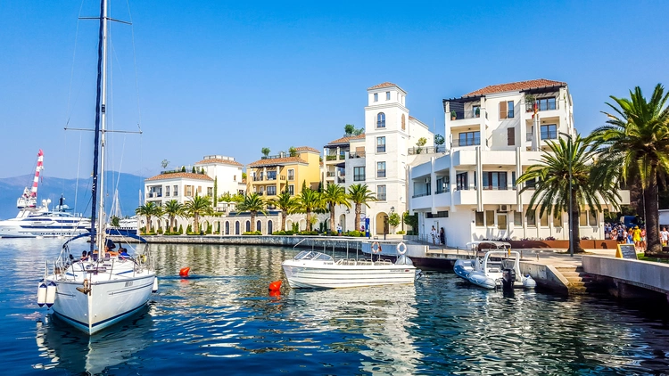 Sunny day in Tivat, Montenegro
