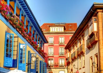 Houses in Oviedo, capital of Asturias. favorite part of spain