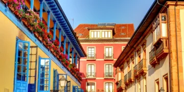 Houses in Oviedo, capital of Asturias. favorite part of spain