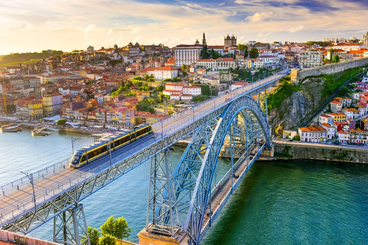 Bridge in Porto, Portugal. era of travel