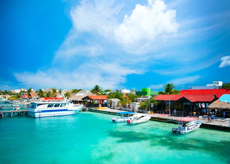 Boats in Isla Mujeres Mexico