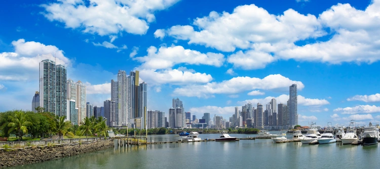 View of Avenida Balboa, in Panama City. retire in panama