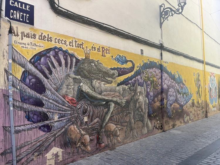 Stunning street art abounds across the city of Valencia, Spain
