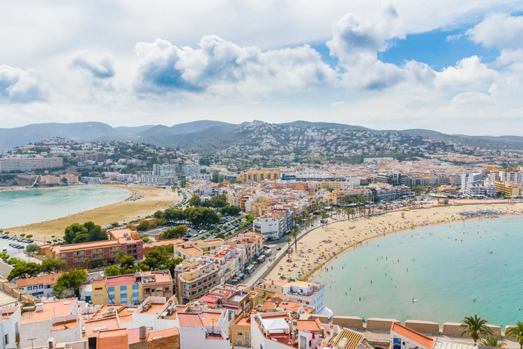 Two beaches in Peniscola, Valencia Spain. best places to retire