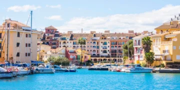 Panoramic of Port Saplaya, Valencia's Little Venice. Overseas Retirement Index winner