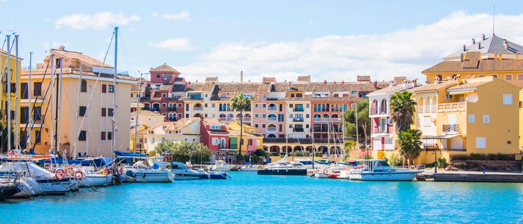 Panoramic of Port Saplaya, Valencia's Little Venice. Overseas Retirement Index winner