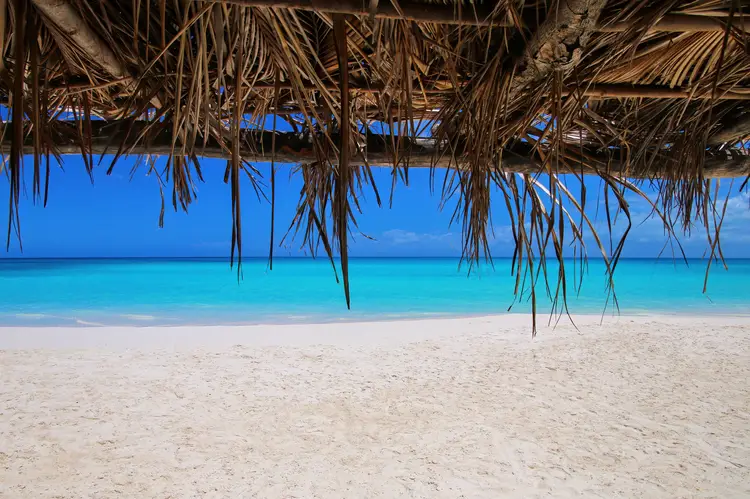 Fayaoue beach on the coast of Ouvea lagoon, Mouli and Ouvea Islands, Loyalty Islands, New Caledonia