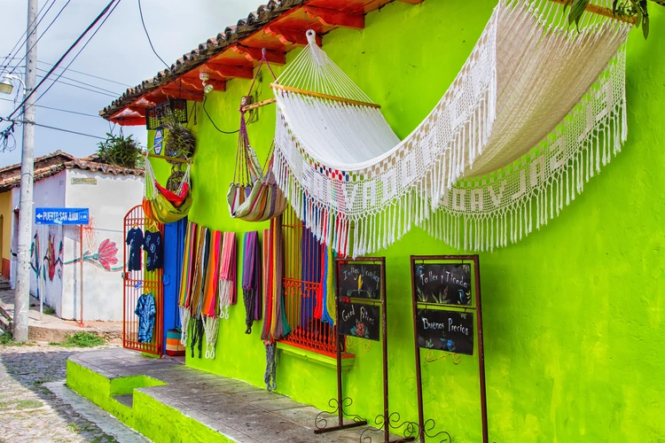 Colorful hammocks for sale in Suchitoto El Salvador