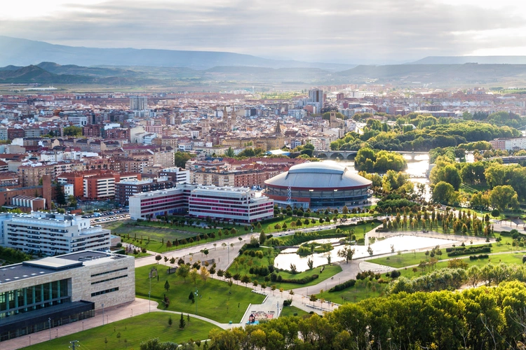 Aerial view of Logrono Spain