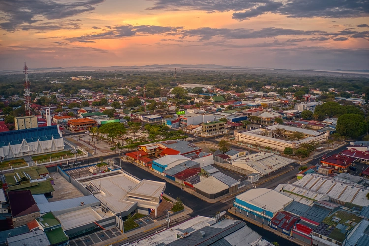 Aerial View of Liberia. living in Costa Rica