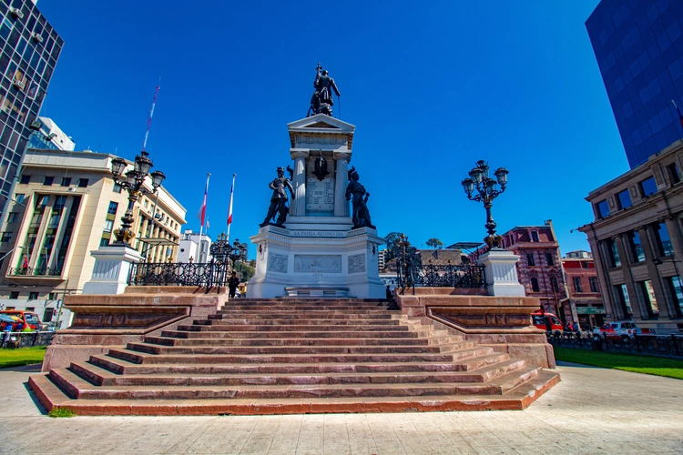 Square in Cerro Alegre, Valparaiso Chile