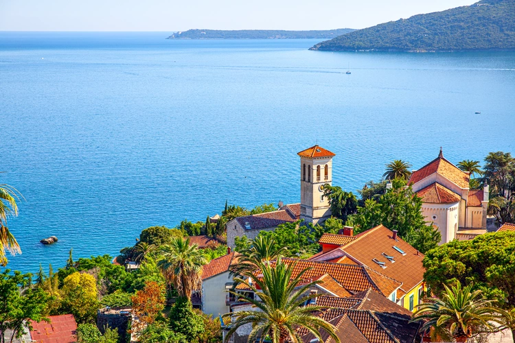 Landscape with Herceg Novi in Montenegro