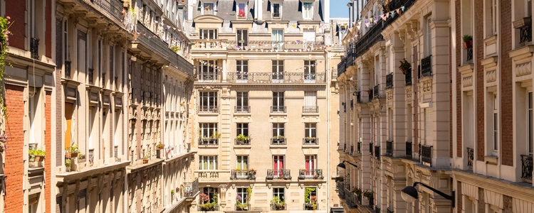 Paris, beautiful building, typical parisian facade