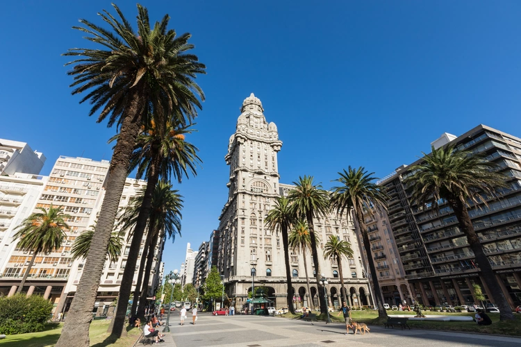 Palacio Salvo in the center of the city of Montevideo. Uruguay visa