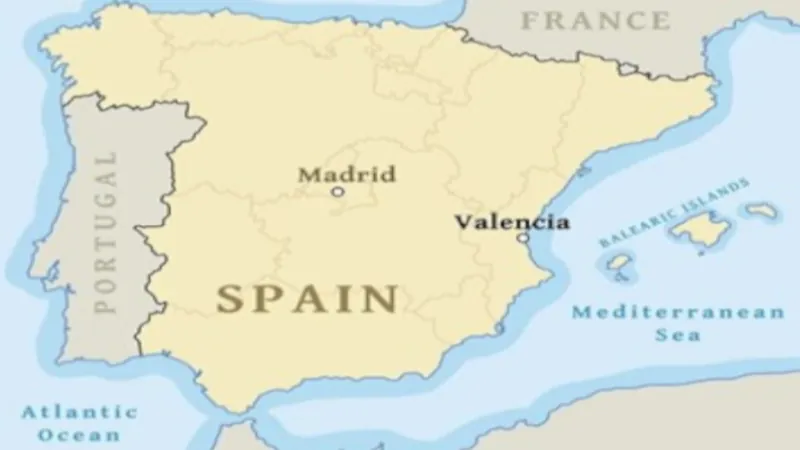 Valencia on the map