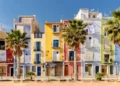 Colorful homes in Mediterranean village of Villajoyosa