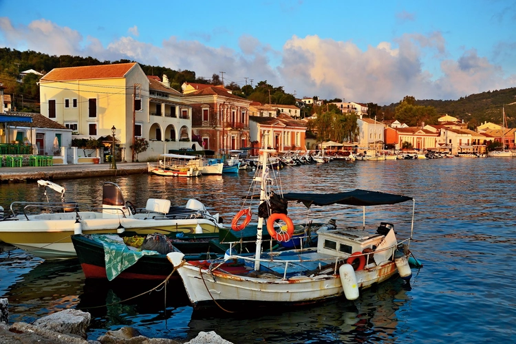 Sunny afternoon in a port of Greece's Paxos. Live And Retire In Paxos
