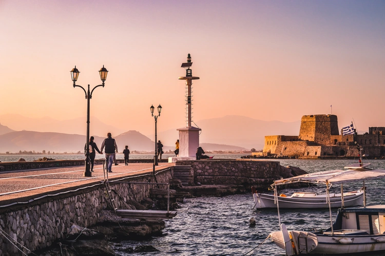 Sunset in Greece Nafplio