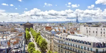 Panorama of Paris from the bird's-eye view