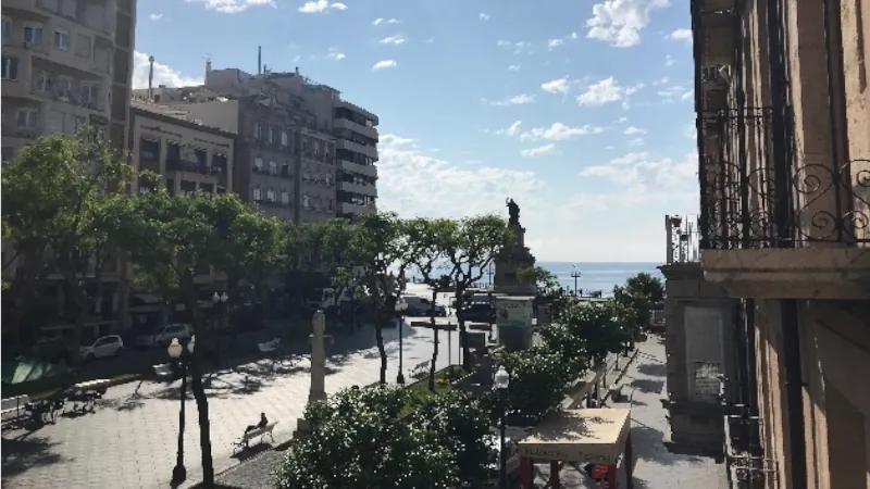 Rambla Nova Balcony View, Tarragona / Live And Invest Overseas View from Rambla Nova toward the Mediterranean Sea in Tarragona, Spain