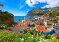 Cityscape panorama of Camara de Lobos, Madeira island, Portugal