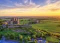 The Rock of Cashel, one of Ireland’s top attractions, group of Medieval buildings set on limestone