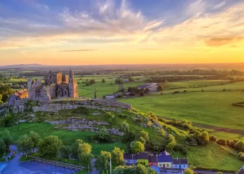 The Rock of Cashel, one of Ireland’s top attractions, group of Medieval buildings set on limestone