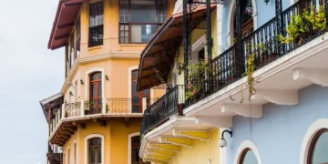 Colonial buildings in Casco Viejo (Old Town) of Panama City, Panama
