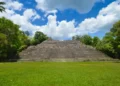 Caana pyramid at Caracol archeological site in Western Belize