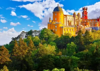 National Palace of Pena in Sintra, near Lisbon, Portugal.