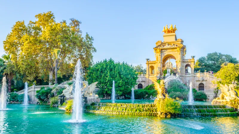 cascada monumental fountain in the ciutadella park Barcelona, Spain