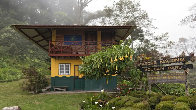Ranger station of the Volcan Baru National Park at Boquete Panama