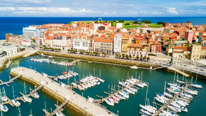 Gijon Marina in Asturias, Spain