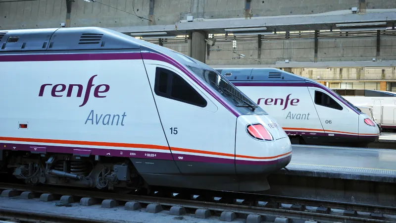 “Avant high-speed train at Seville Santa Justa station, Andalusia, Spain
